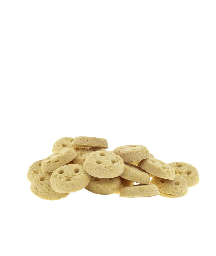 Biscotti Biscrocchi Bottoncini con pera, mela e zenzero per cani 2 pacchi da 2,5 kg ciascuno - foto 2