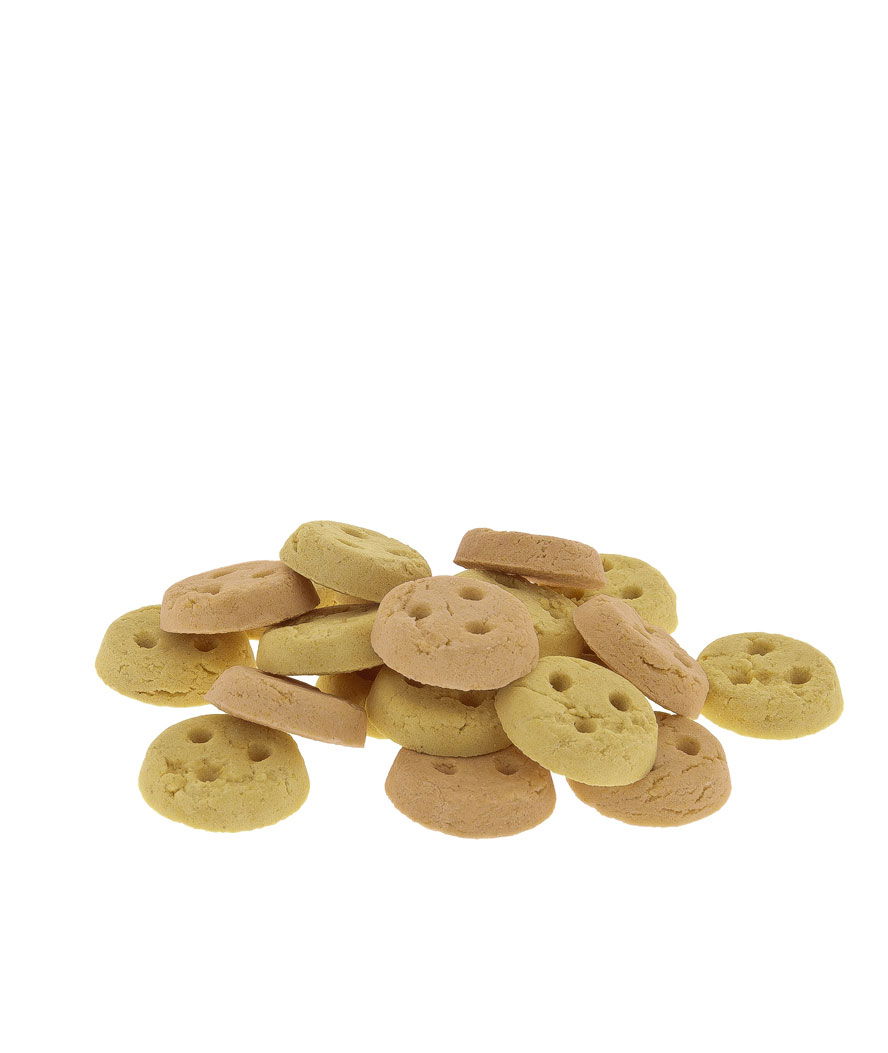 Biscotti Biscrocchi Bottoncini con arancia, carota e limone per cani 2 pacchi da 2,5 kg ciascuno - foto 2