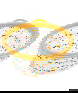 Ciotola in silicone trasparente per cani e gatti modello Confetti