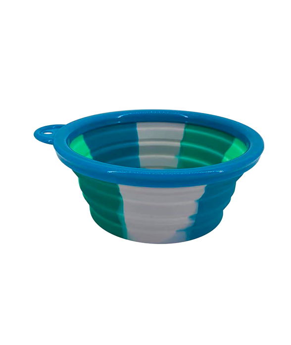 Ciotola pieghevole multicolore modello Rainbowl con bordo in plastica per cani e gatti - foto 2