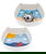 Set 2 Ciotole in melamina modello Summer per gatti 