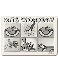 Tappetino Workday Cats con fondo in sughero per gatti