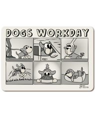 Tappetino Workday Dogs con fondo in sughero per cani