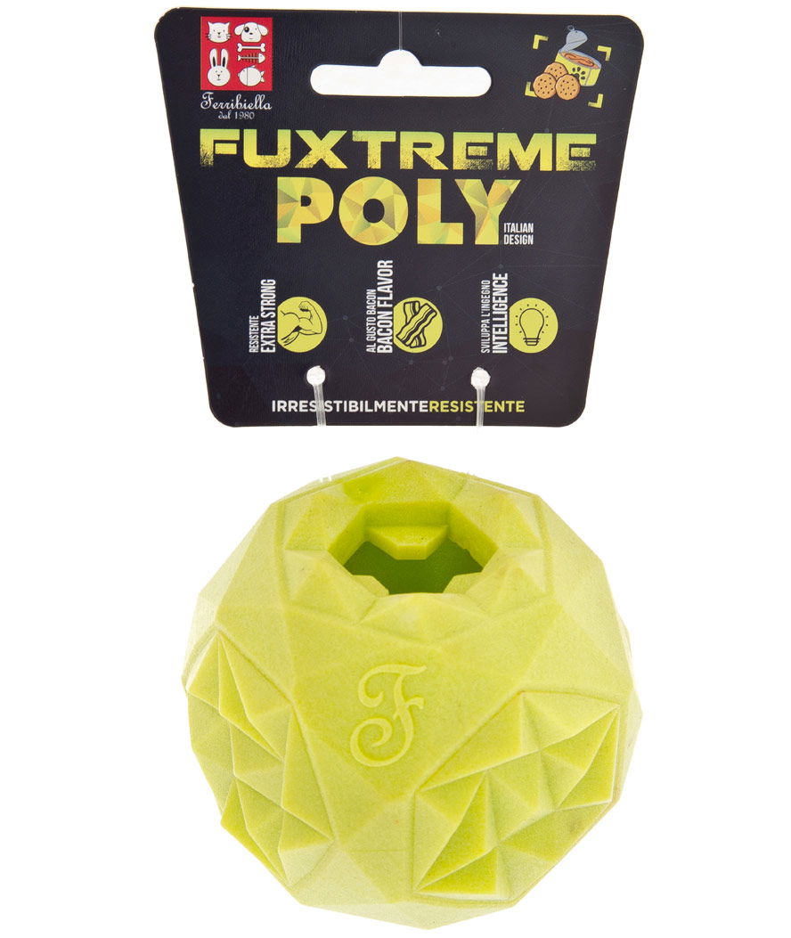 Gioco per addestramento in schiuma di TPR  da riempire con cibo Poly Cubo Fuxtreme gusto becon per cani  - foto 1