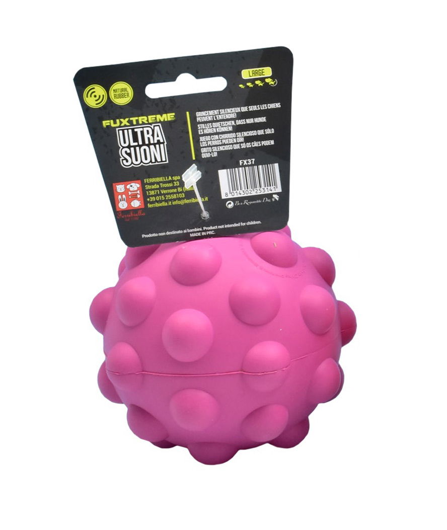 Gioco in gomma con Squeaker Silenzioso Atomic Ball Fuxtreme per cani 