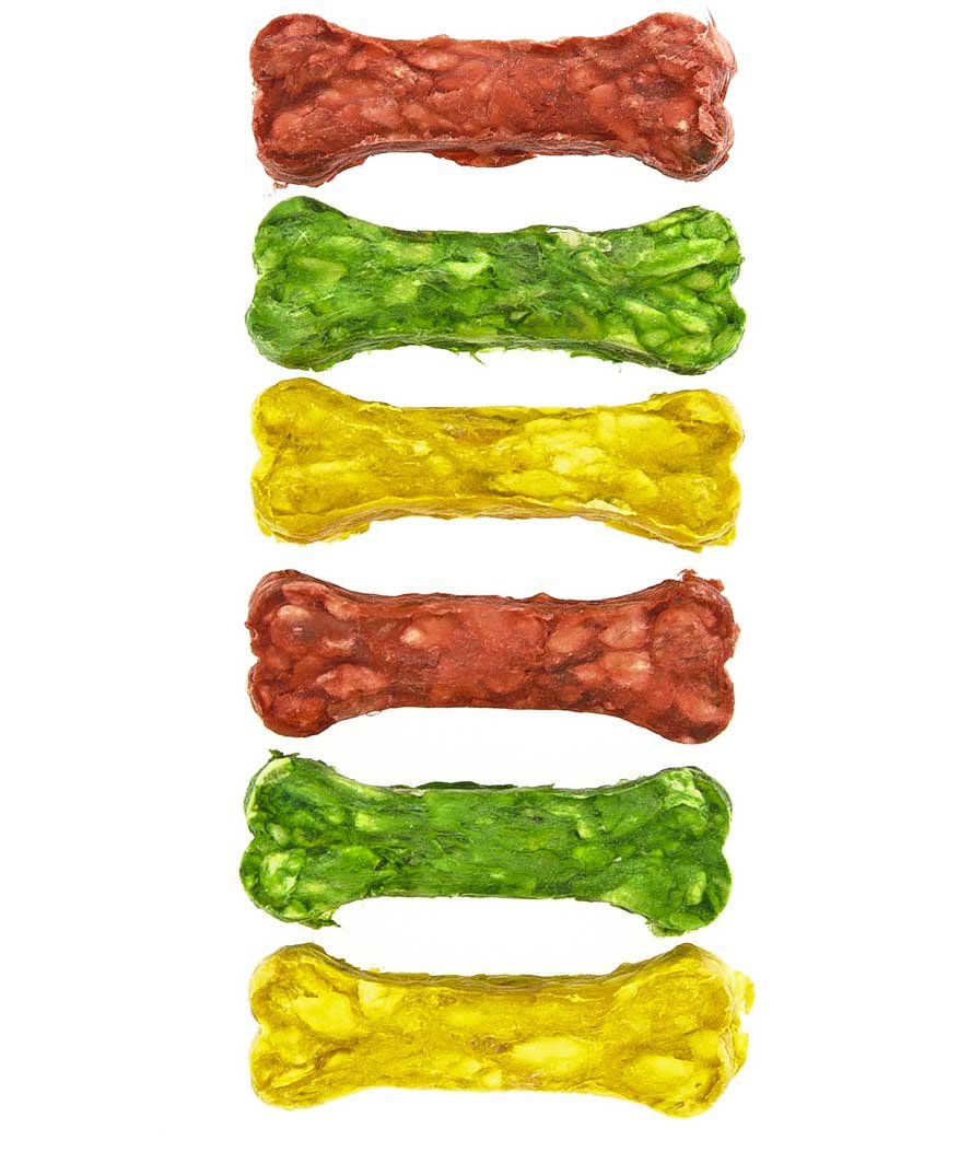 12 osscini colorati per cani 5 cm x 8 g ciascuno