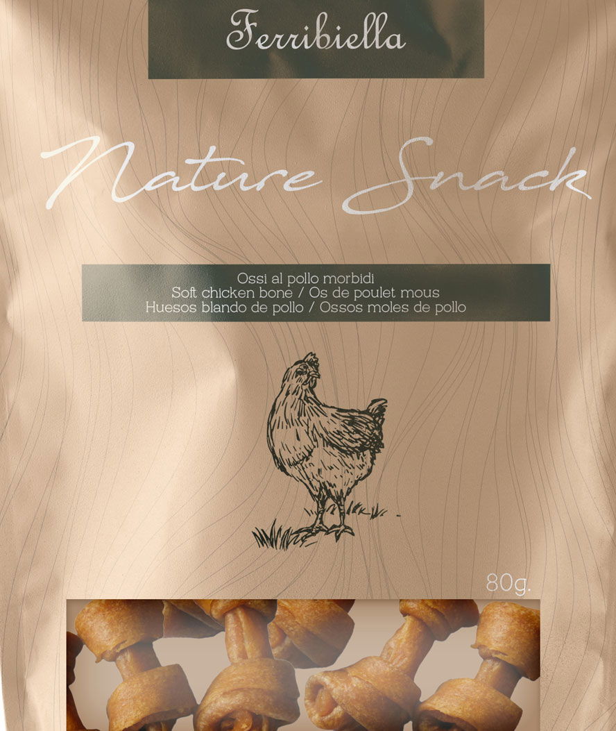 Nature Snack ossi di pollo morbidi per cani 10 buste da 80 g cad - foto 1