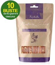 Nature Snack bastoncini naturali ricoperti di pollo per cani 10 buste da 80 g cad