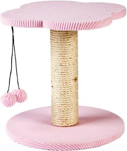 Tiragraffi a colonna per gatti modello Fiorellino con gioco pendente