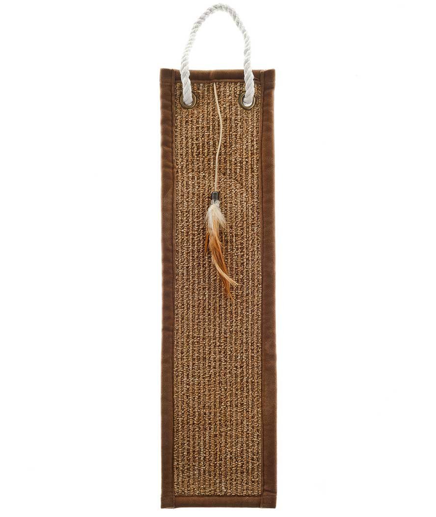 PROMOZIONE Tiragraffi tappetino con stuzzicagatti pendente in piume per gatti