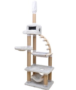 Tiragraffi modello Nimbus con giochi e rialzo per gatti