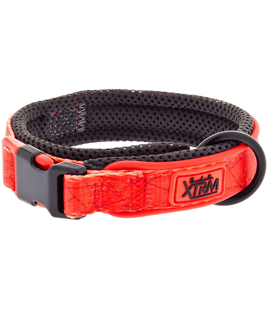 Collare resistente in mesh traspirante non strappa il pelo e non irrita la cute con bordo riflettente modello XTRM per cani