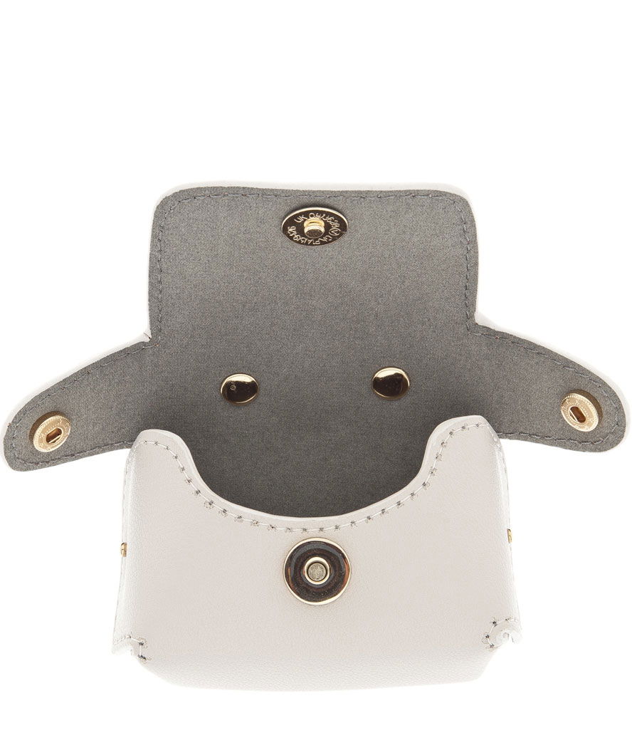 PROMOZIONE Porta sacchetti in PU modello Mokka con chiusura magnetica GHIACCIO - foto 5