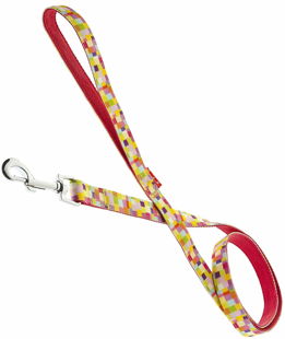 Guinzaglio cani nylon  pixel rosa