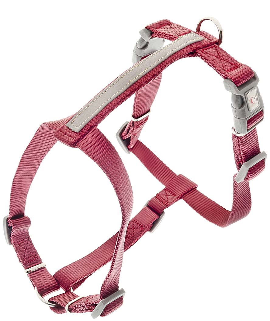 Pettorina regolabile a 8 in nylon e similpelle modello Oxford per cani