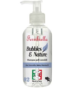 Shampoo pelli sensibili per cani con aloe, camomilla, malva e vitamina B5 250 ml