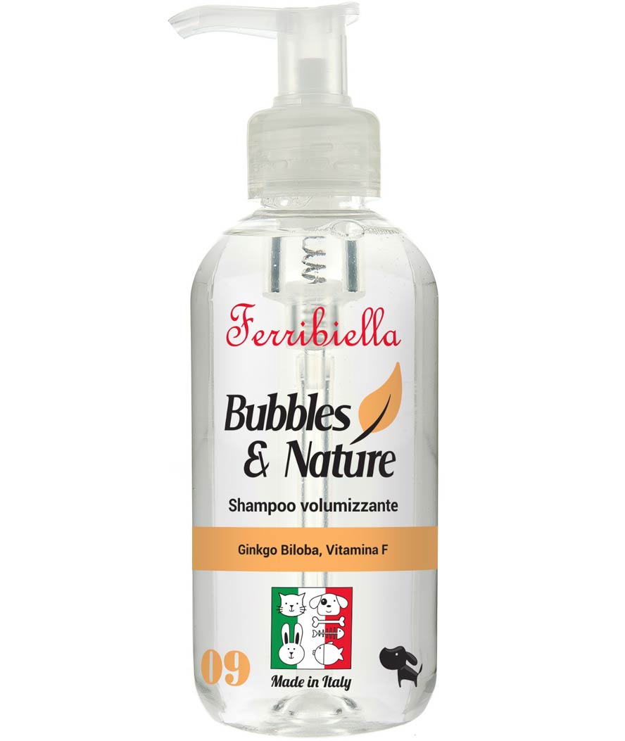 Shampoo volumizzante con ginkgo biloba e vitamina F per cani 250 ml