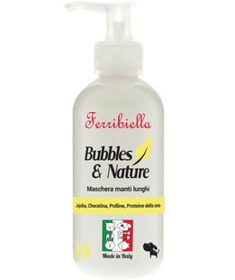 Maschera per manti lunghi per cani con olio di jojoba, cheratina, polline e proteina della seta 250 ml