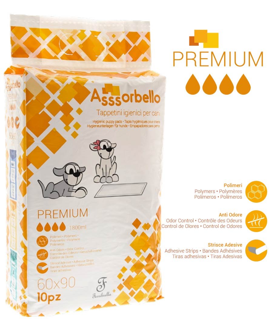 Tappetini igienici Asssorbello Premium 60x90 cm per cani