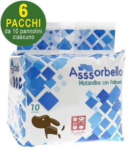 60 Pannolini mutandina con polimeri attivi assorbenti catturano gli odori - 6 pacchi da 10 pezzi