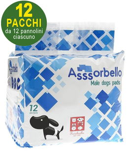 144 Pannolini a fascia per cani maschi