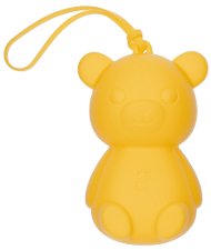Dispenser portasacchetti per cani modello Teddy colore giallo set 3 pezzi