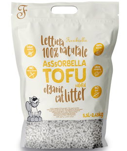 Assorbella lettiera per gattic naturale al tofu 5,5 litri conf.  6 pezzi