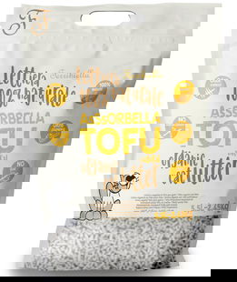Assorbella lettiera per gattic naturale al tofu 5,5 litri conf.  6 pezzi