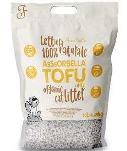 Assorbella lettiera per gattic naturale al tofu 10 litri conf.  3 pezzi