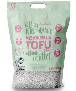 Assorbella lettiera per gattic naturale al tofu Jasmine 5,5 litri conf.  6 pezzi