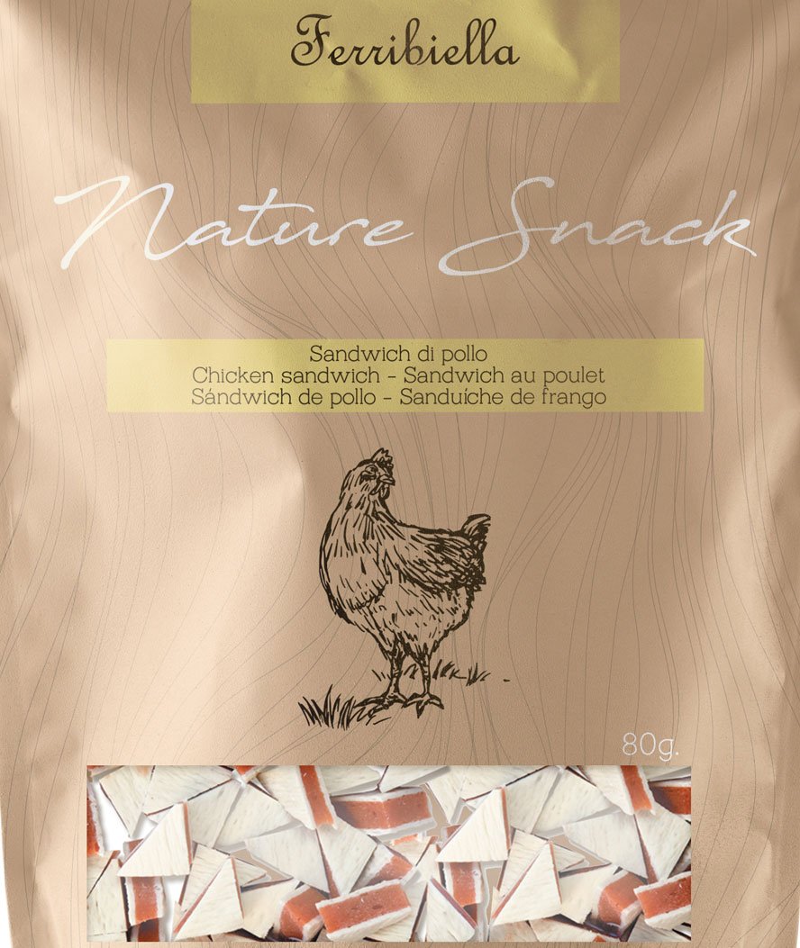 Nature Snack mini sandwich di pollo per cani 10 buste da 80 g cad - foto 1