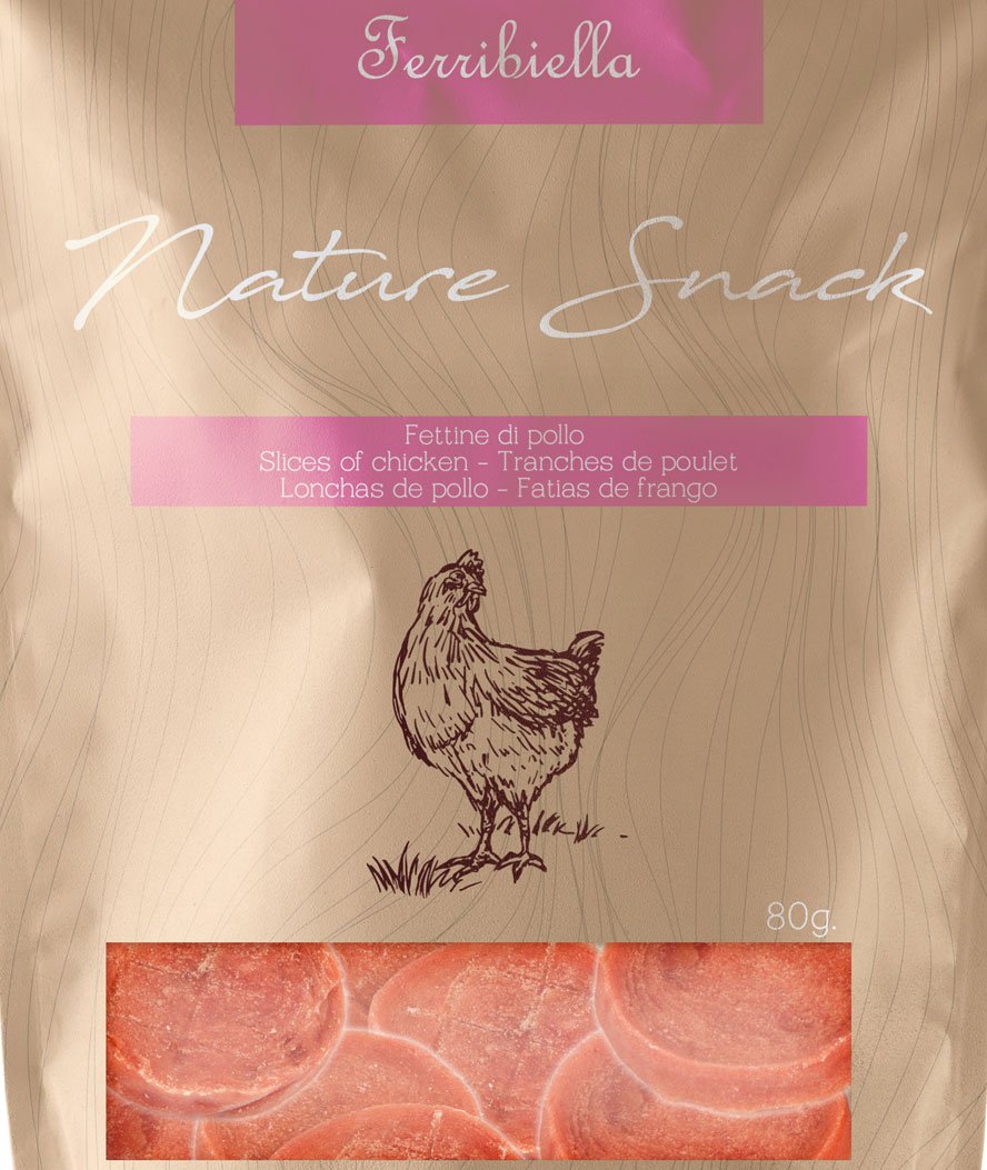 Nature Snack fettine di pollo per cani 10 buste da 80 g cad - foto 1