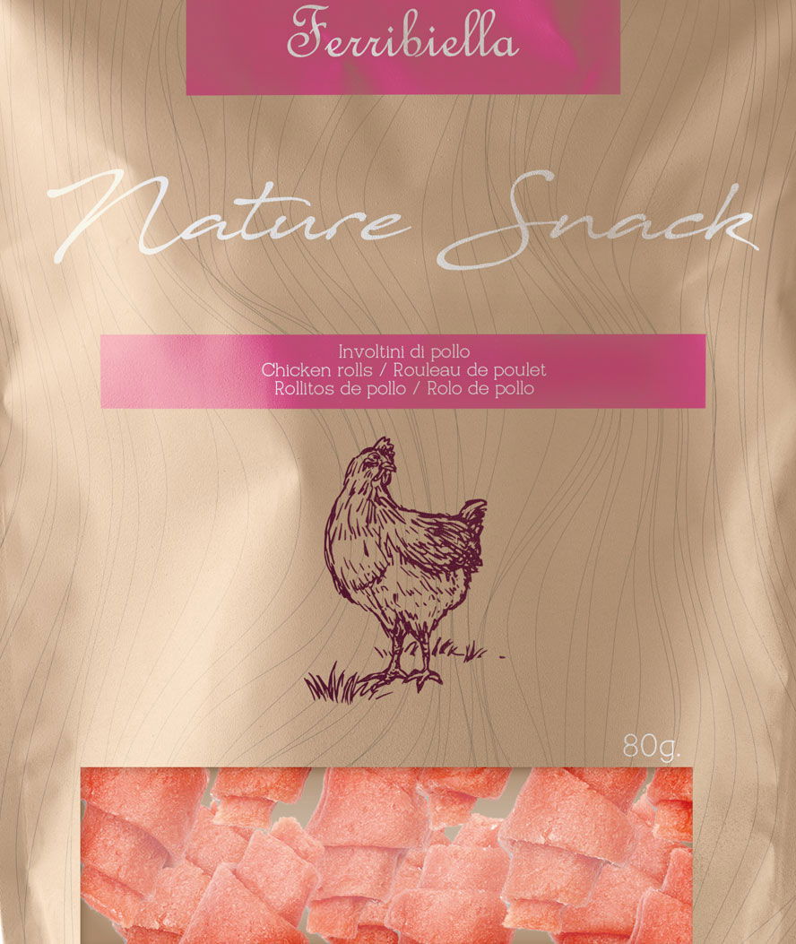 Nature Snack involtini di pollo per cani 10 buste da 80 g cad - foto 1