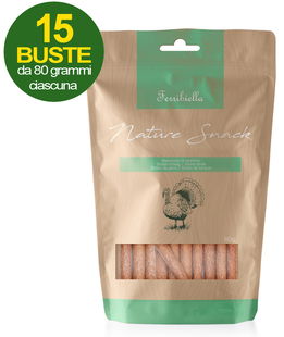 Nature Snack bastoncini al tacchino per cani 15 buste da 80 g cad