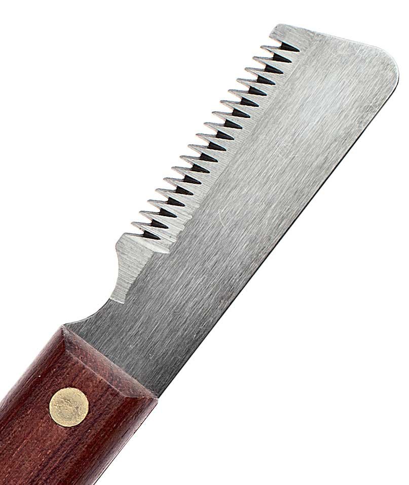 Coltello stripping a 17 denti con manico in legno per destri - foto 1