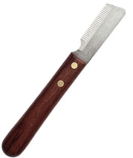 Coltello stripping a 23 denti con manico in legno