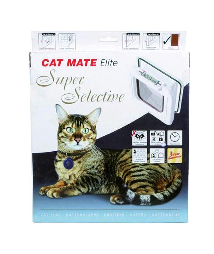 Porta basculante Cat-mate Super elite per gatti e cani con 4 diverse funzioni a timer in due colori