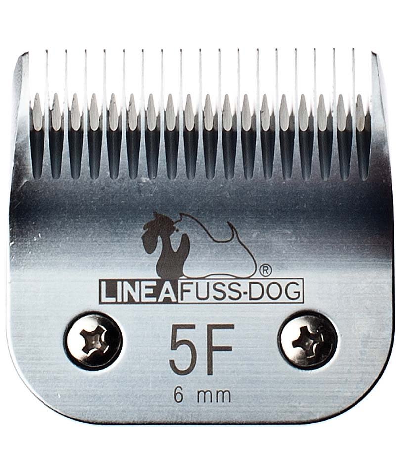 Testina in acciaio misura 5F lunghezza taglio 6mm per tosatrice Fuss-dog