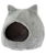 Tana gatto con orecchie completo di cuscino interno double face e fondo antiscivolo per gatti e cani