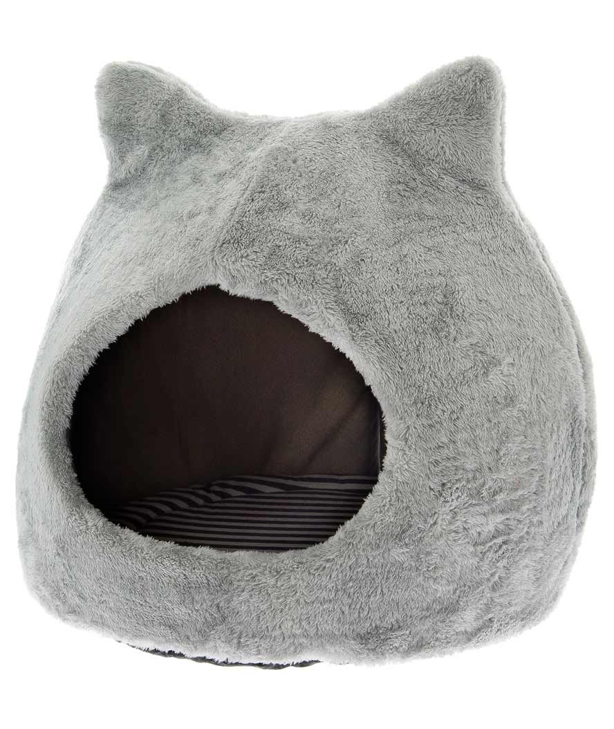 PROMOZIONE Tana gatto con orecchie completo di cuscino interno double face e fondo antiscivolo per gatti e cani