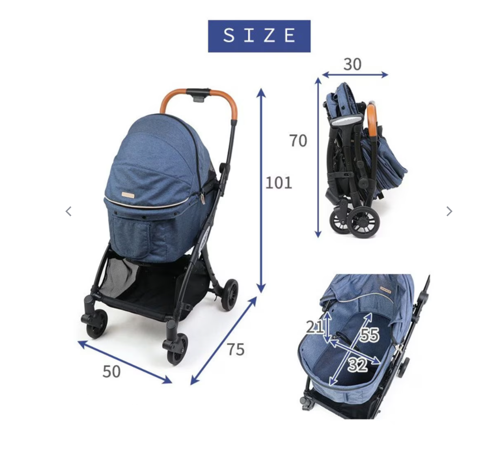 Passeggino per cani e gatti modello Auto Folding peso massimo 20kg - foto 4