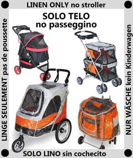 Telo impermeabile per passeggini modello Travel Cart, Speedy, Double, Shuttle