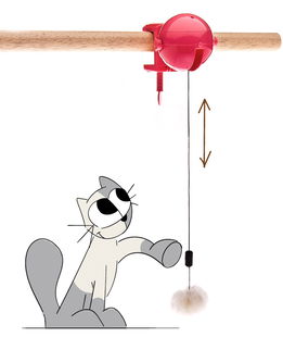 Gioco Yoyo in plastica e peluche per gatti