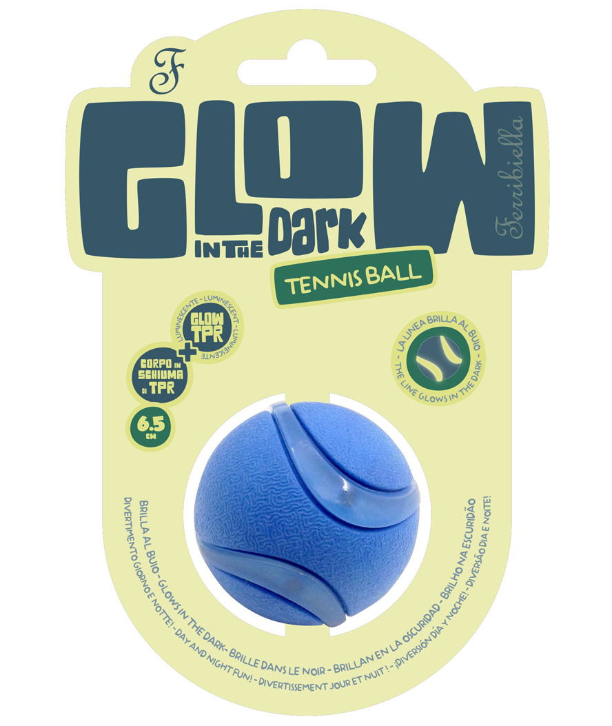 Pallina da tennis luminescente per cani modello Bubble Ball set 6 pezzi