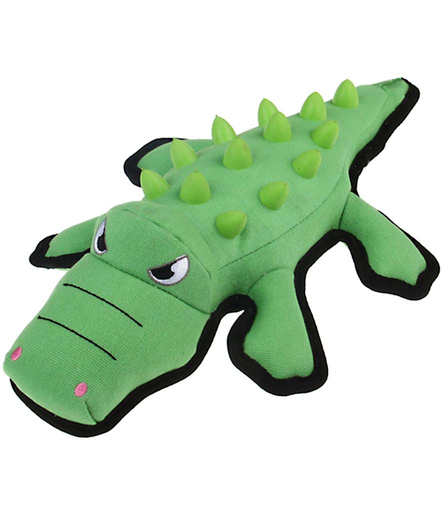 Gioco in canvas e punte in plastica TPR Coccodrillo Spiky per cani