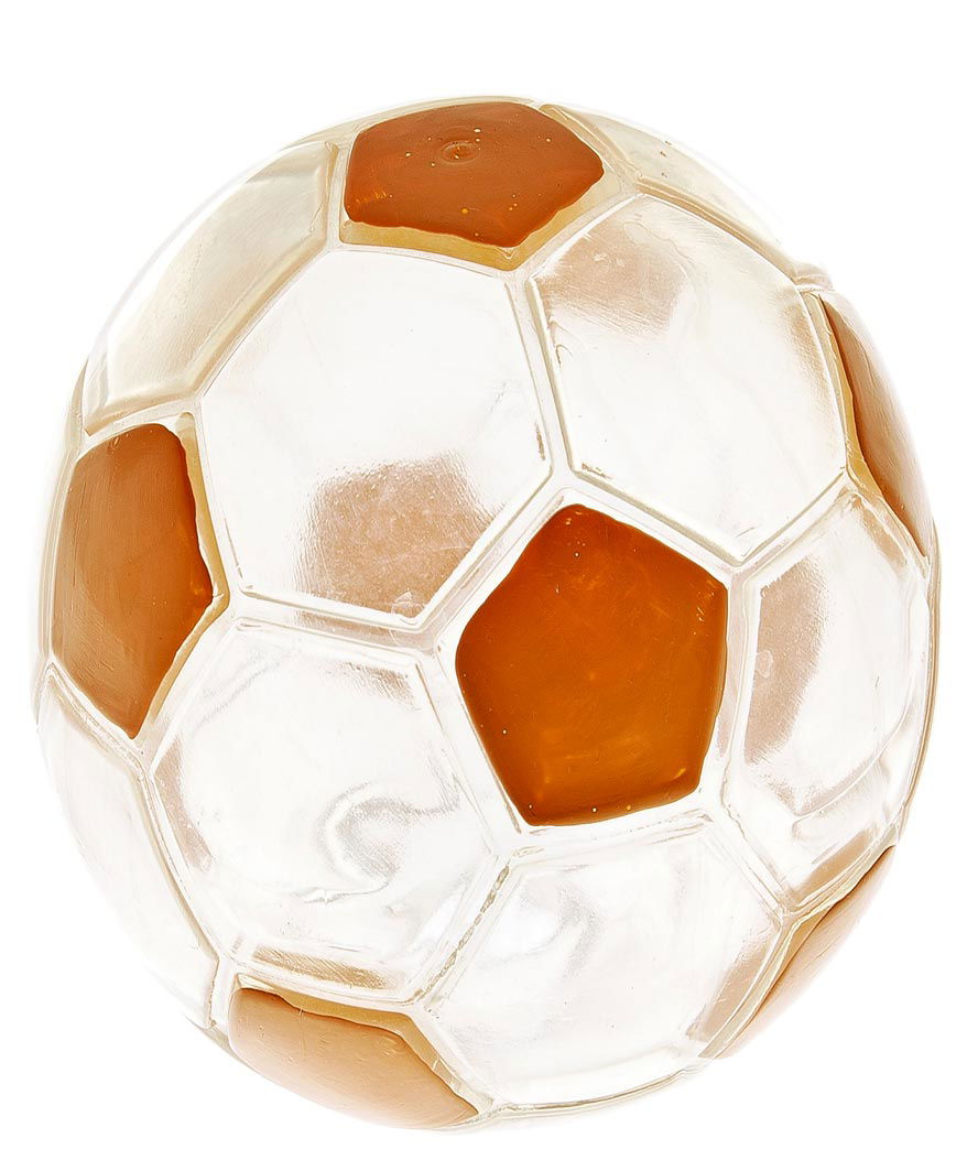Gioco palla da calcio trasparente in TPR per cani
