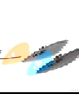 Gioco topolini in canvas per gatti 2 pezzi