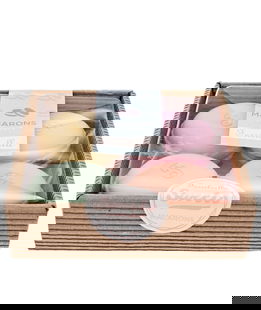 Giochi Macarones per cani in lattice scatola da 4 pezzi con effetto sonoro