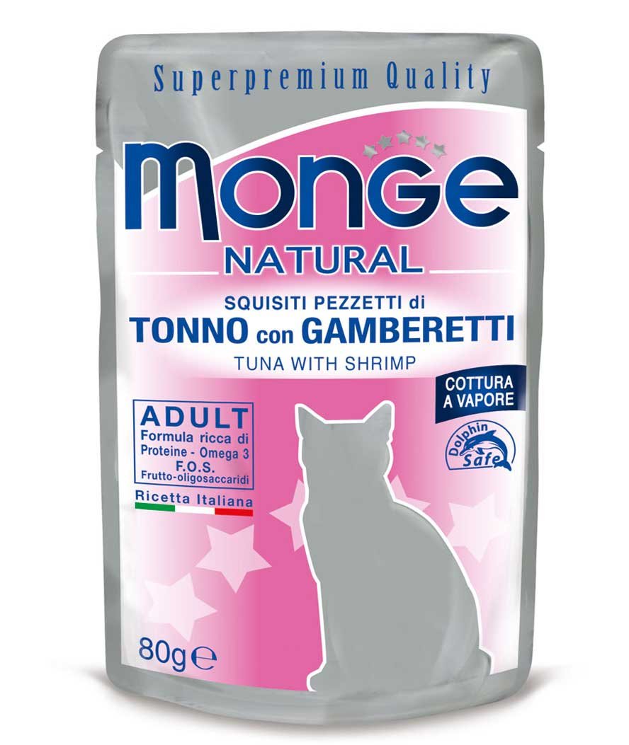 Monge Natural Superpremium Adult Tonno con Gamberetti 80 g per gatti