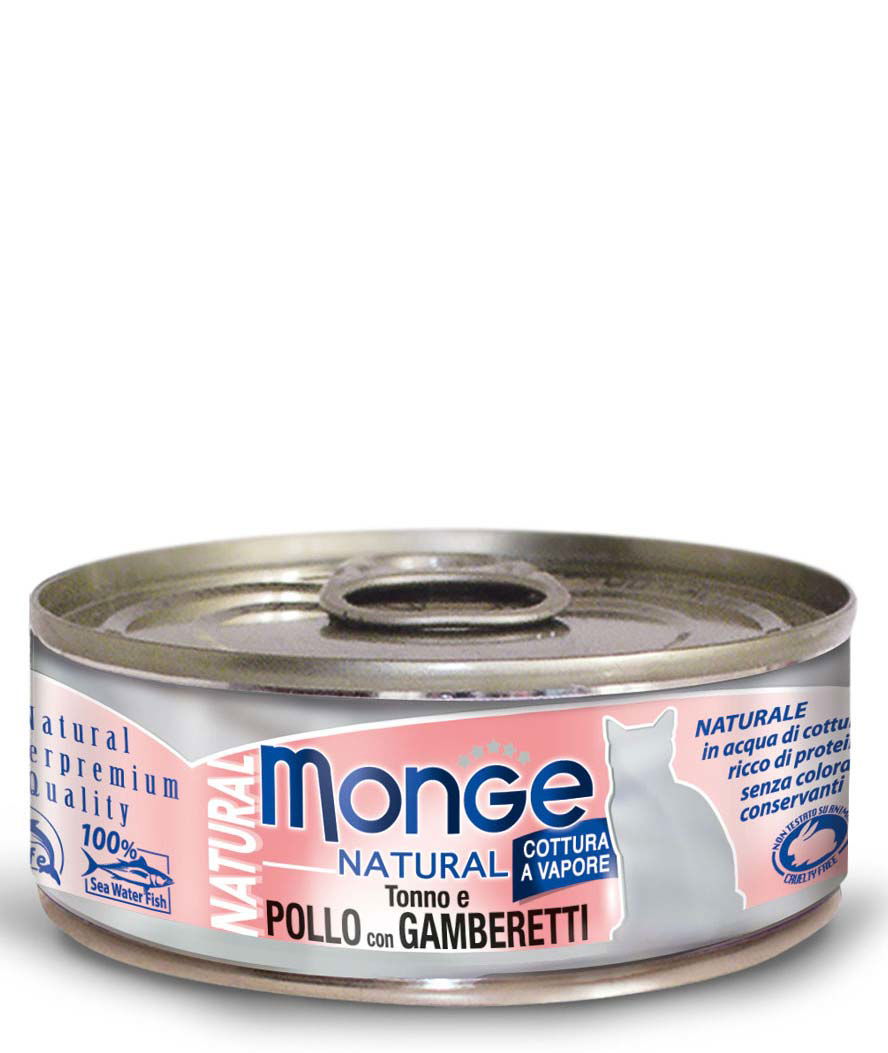 Monge Natural Superpremium Tonno e Pollo con Gamberetti 80 g per gatti